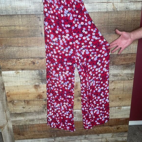 New GB juniors‎ red pants romper jumpsuit spaghetti straps, ruching, size XL - Picture 13 of 16